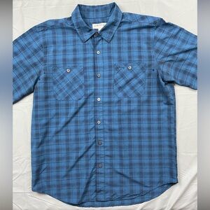 Orvis Classic Collection Blue Plaid Button-Front Shirt Size Large